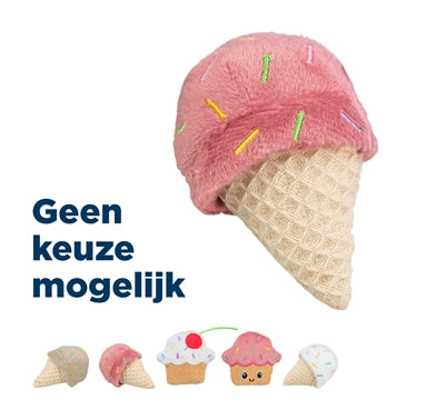 Trixie Ijsje of Cupcake Pluche Met Catnip Assorti kattenspeelgoed 7 cm