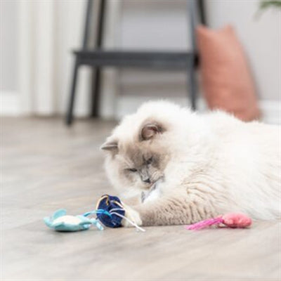 Trixie Zeedier Pluche Met Catnip Assorti kattenspeelgoed 5-8 cm