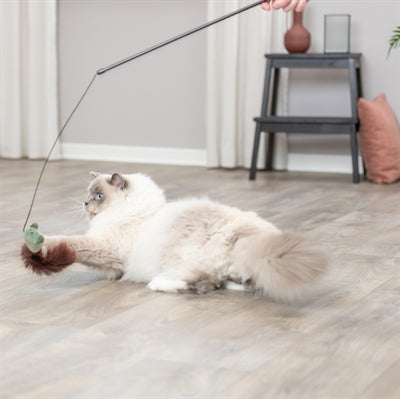 Trixie Kattenhengel Muis Kunststof / Pluche kattenspeelgoed 46 cm