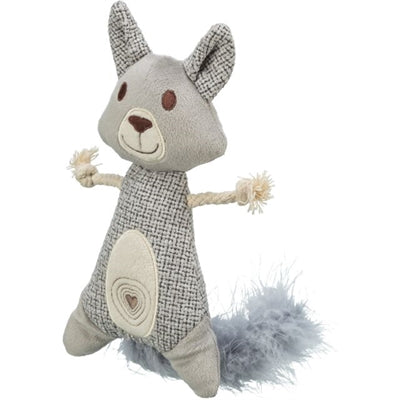 Trixie Wasbeer XXL Pluche / Stof Met Veer Met Catnip kattenspeelgoed 30 cm