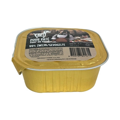 Freds Kuipje Hond Puur Wild Zwijn / Gevogelte hondenvoer natvoer 9x300 gr