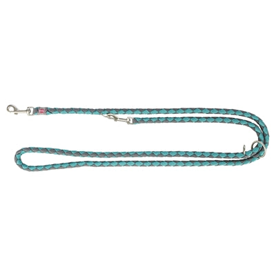 TRIXIE HONDENRIEM CAVO VERSTELBAAR AQUA / GRAFIET GRIJS 200X1,2 CM