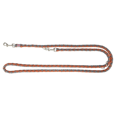 TRIXIE HONDENRIEM CAVO VERSTELBAAR ROEST / GRAFIET GRIJS 200X1,2 CM