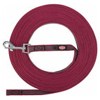 Trixie Hondenriem Sleeplijn Met Rubber Anti Slip Sangria Rood hondenhalsband S/M 10 Mtr x 1,5 cm