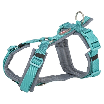 TRIXIE HONDENTUIG PREMIUM TREKKING AQUA BLAUW / GRAFIET GRIJS 32-38X1,3 CM