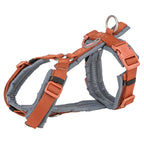 Trixie Hondentuig Premium Trekking Roest Bruin / Grafiet Grijs hondenhalsband hondenriem nylon