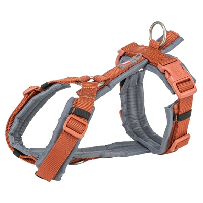TRIXIE HONDENTUIG PREMIUM TREKKING ROEST BRUIN / GRAFIET GRIJS 32-38X1,3 CM