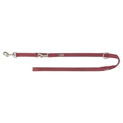 TRIXIE HONDENRIEM PREMIUM VERSTELBAAR SANGRIA ROOD 200X1,5 CM