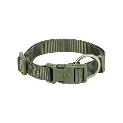 TRIXIE HALSBAND HOND PREMIUM OLIJFGROEN 22-35X1 CM