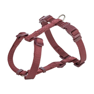 Trixie Hondentuig Premium H-tuig Sangria Rood hondenhalsband hondenriem nylon