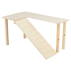 Trixie Platform Met Helling Voor Muizen / Hamsters Onbehandeld Hout knaagdierspeelgoed 47x30x25 cm