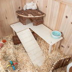 Trixie Platform Met Helling Voor Muizen / Hamsters Onbehandeld Hout knaagdierspeelgoed 47x30x25 cm