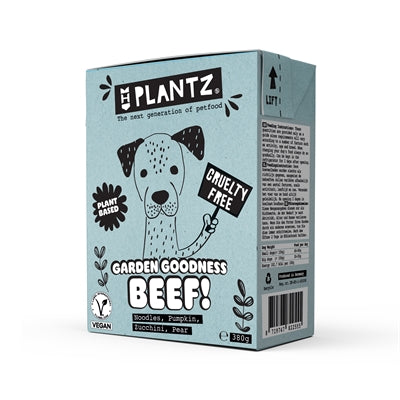Henart Plantz Garden Goodness Beef-like Chunks Tetra Pak hondenvoer natvoer 380 gr