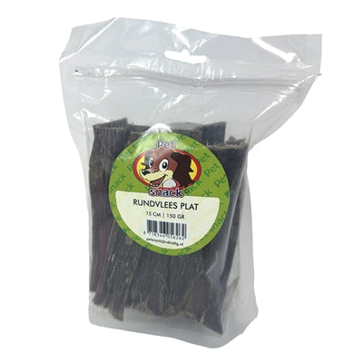 Petsnack Rundvlees Plat hondensnacks gedroogd 15 cm 150 gr