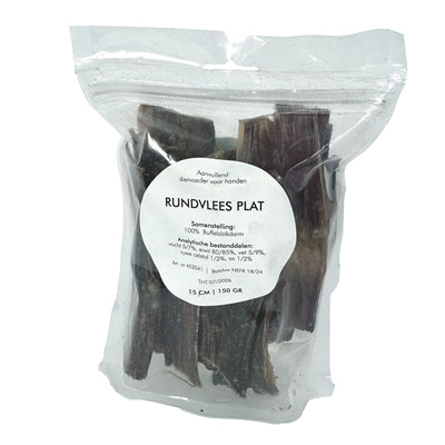 Petsnack Rundvlees Plat hondensnacks gedroogd 15 cm 150 gr