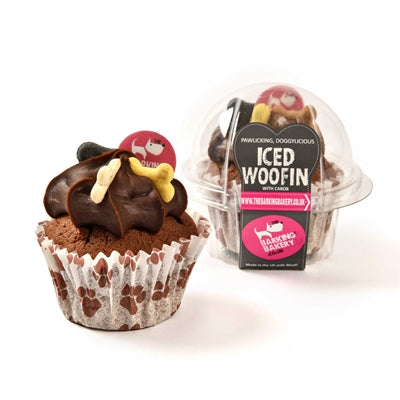 The Barking Bakery Vanilla Woofin Met Carob Glazuur hondenkoekjes