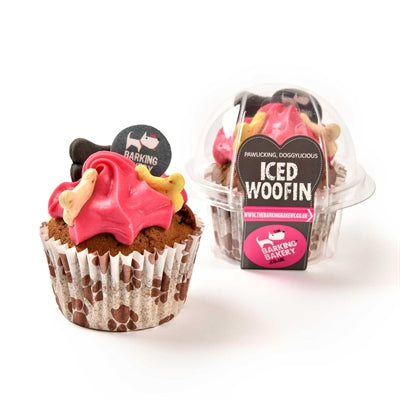 The Barking Bakery Vanilla Woofin Met Roze Glazuur hondenkoekjes