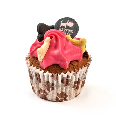 The Barking Bakery Vanilla Woofin Met Roze Glazuur hondenkoekjes