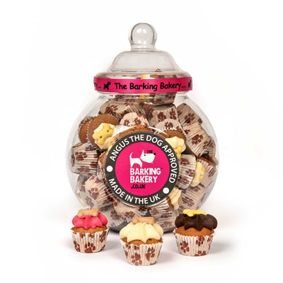 The Barking Bakery Voorraadpot Mini Iced Woofins hondenkoekjes 45 st