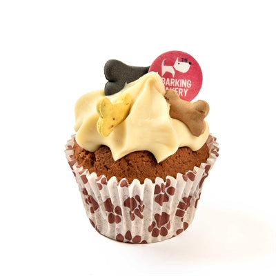 The Barking Bakery Carob Woofin Met Geel Glazuur hondenkoekjes