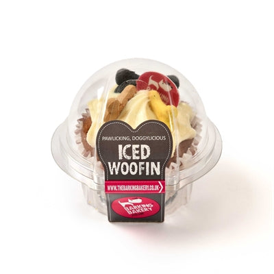 The Barking Bakery Carob Woofin Met Geel Glazuur hondenkoekjes
