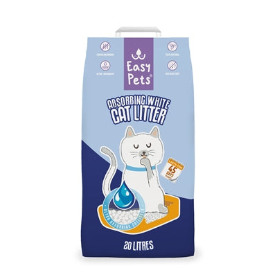 EASYPETS KATTENBAKVULLING ABSORBING WHITE 20 LTR
