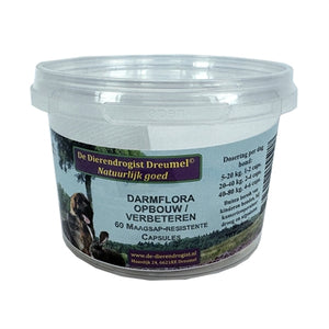 Dierendrogist Darmflora Opbouw / Verbeterend Capsules voedingssupplement hond