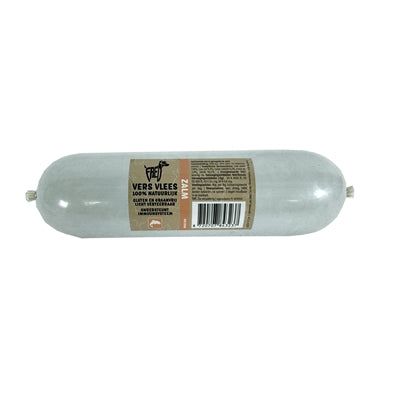 Freds Gestoomd Vers Vlees Worst Zalm Graan en Glutenvrij hondenvoer natvoer 900 gr