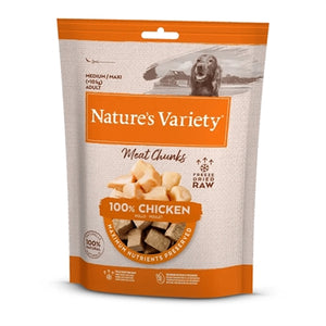 Natures Variety Freeze Dried Chunks Chicken hondensnacks zacht 50 gr