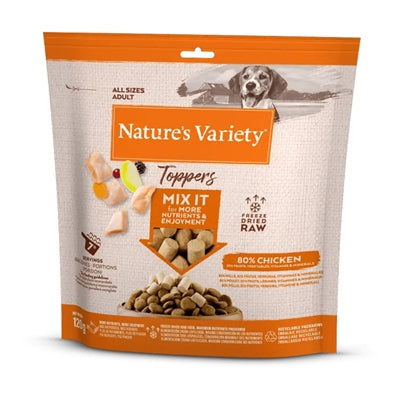 Natures Variety Freeze Dried Toppers Chicken hondensnacks zacht