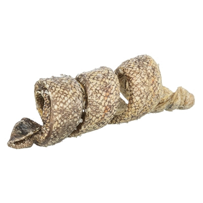 Trixie Denta Fun Curl Wokkel Met Kabeljauw hondensnacks kauwsnack 12 cm 25 gr 50 st
