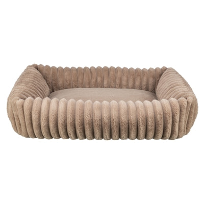 TRIXIE HONDENMAND LONNI RIBFLUWEEL HOEKIG LICHTBRUIN 80X60 CM
