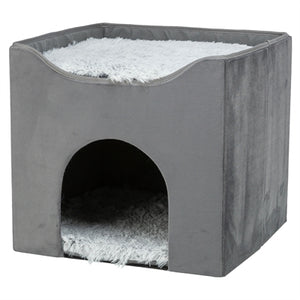 Trixie Kattenhuis Harvey Grijs-wit / Zwart kattenmand 38x38x38 cm