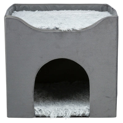 Trixie Kattenhuis Harvey Grijs-wit / Zwart kattenmand 38x38x38 cm