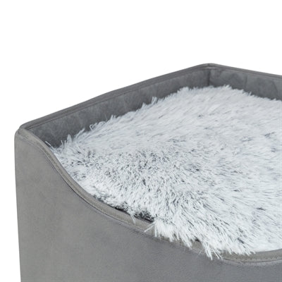 Trixie Kattenhuis Harvey Grijs-wit / Zwart kattenmand 38x38x38 cm