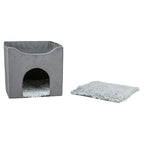 Trixie Kattenhuis Harvey Grijs-wit / Zwart kattenmand 38x38x38 cm
