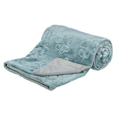 Trixie Hondendeken Barry Softpluche Blauw / Grijs hondenmand