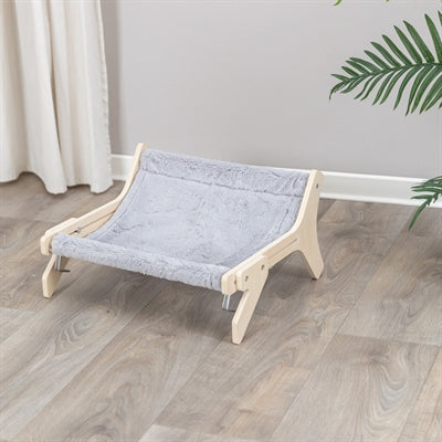 Trixie Hangmat Hout Onbehandeld Grijs kattenmand 47x24x38 cm