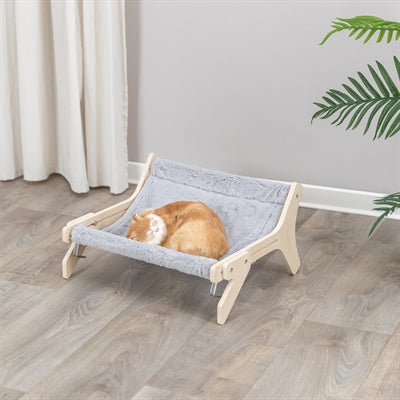 Trixie Hangmat Hout Onbehandeld Grijs kattenmand 47x24x38 cm