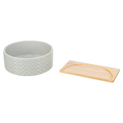 Trixie Zandbad Met Platform Muizen / Hamsters Keramiek / Hout verzorgingsproduct 20x20 cm 21x8 cm