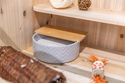 Trixie Zandbad Met Platform Muizen / Hamsters Keramiek / Hout verzorgingsproduct 20x20 cm 21x8 cm