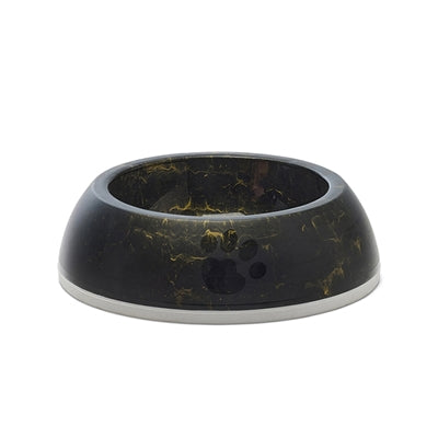 SAVIC VOERBAK DELICE 2 MARBLE ZWART / GOUD 20,5X20,5X6,5 CM 600 ML