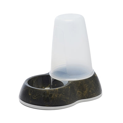 SAVIC VOERDISPENCER LOOP MARBLE ZWART / GOUD 26X17,5X23 CM 1,5 LTR