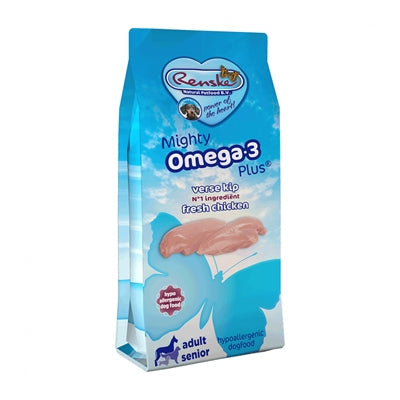 Renske Mighty Omega Plus Adult / Senior Kip/Rijst Hypoallergeen hondenvoer droogvoer