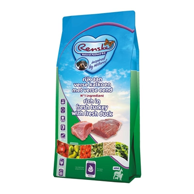 RENSKE SUPER PREMIUM ADULT KALKOEN / EEND 6,5 KG