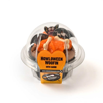 The Barking Bakery Carob Woofin Met Oranje Glazuur hondenkoekjes