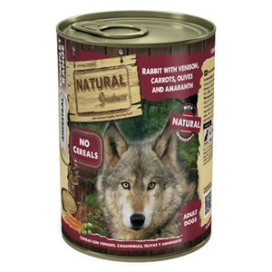 Natural Greatness Rabbit / Venison / Carrots hondenvoer natvoer 400 gr