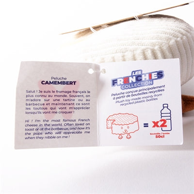 Martin Camembert Pluche hondenspeelgoed 16x11x11 cm