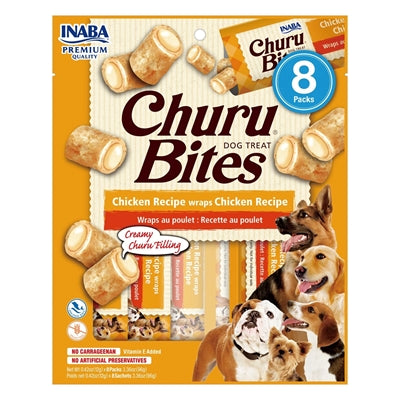 Inaba Dog Churu Bites Chicken Recipe Wraps hondensnacks zacht 8x12 gr