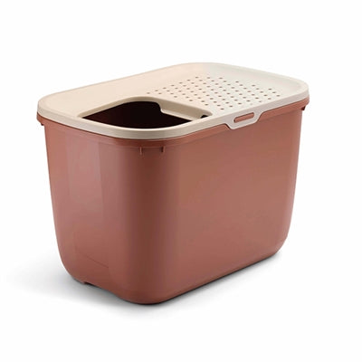 SAVIC KATTENBAK HOP IN CHAMPAGNE ROZE / TERRACOTTA 58,5X39X39,5 CM